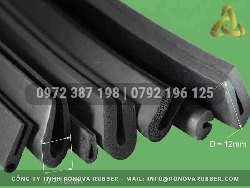 Ron cao su chữ U khe rãnh 2mm cho cửa tủ điện ở Vĩnh Long tại Cao Su Ronova